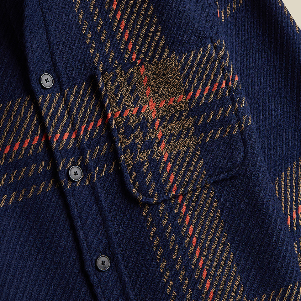 Upper Plaid Woven Overshirt - Blend