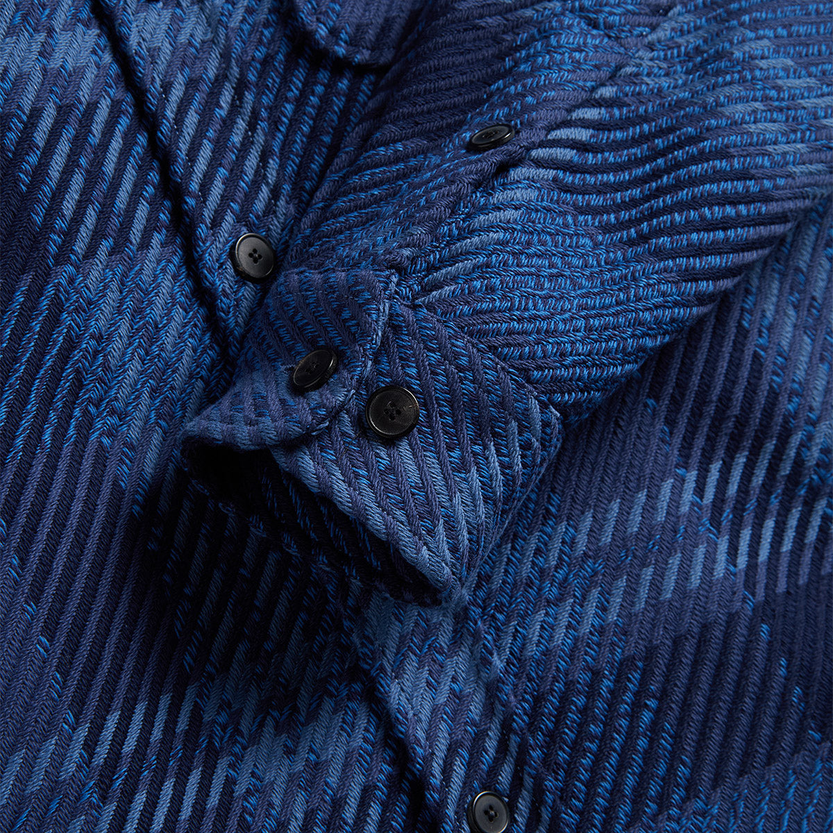 Upper Plaid Woven Overshirt - Blue