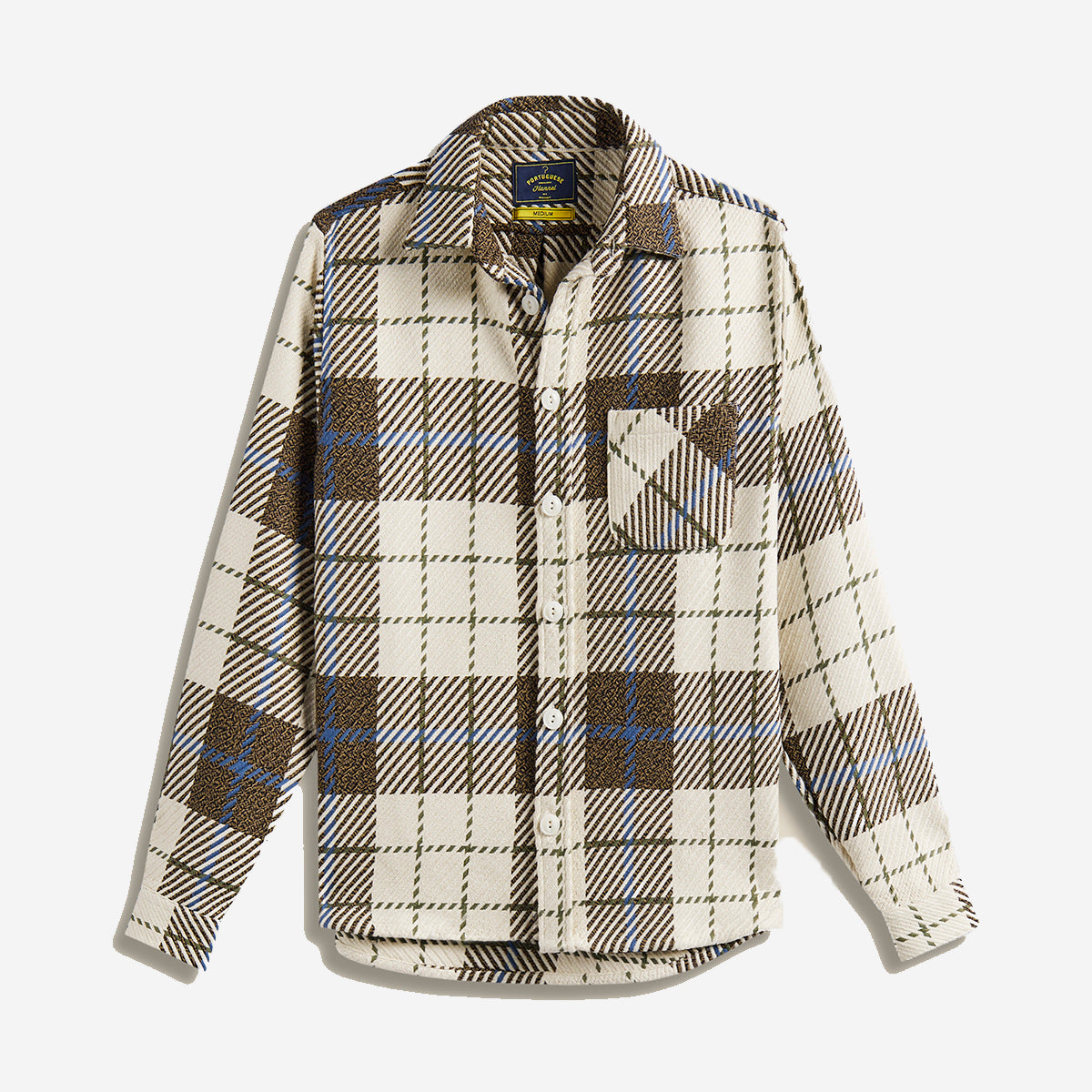 Upper Plaid Overshirt - Brown/Cream