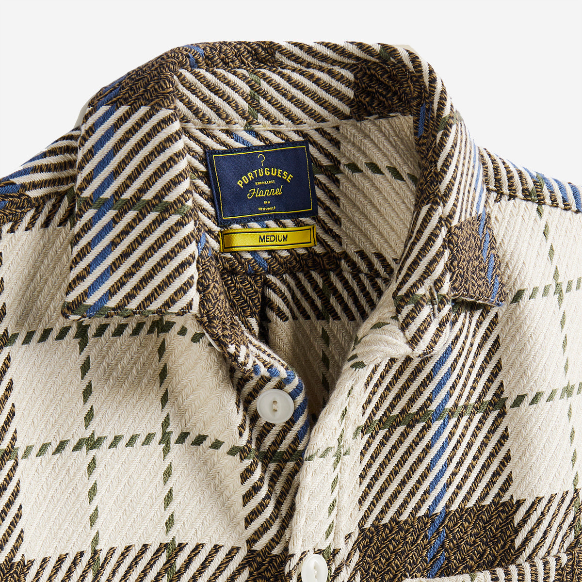 Upper Plaid Overshirt - Brown/Cream