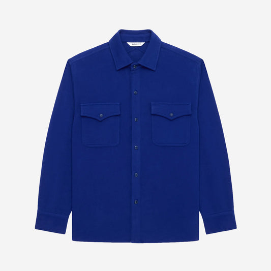 USN Flannel Overshirt - Cobalt Blue