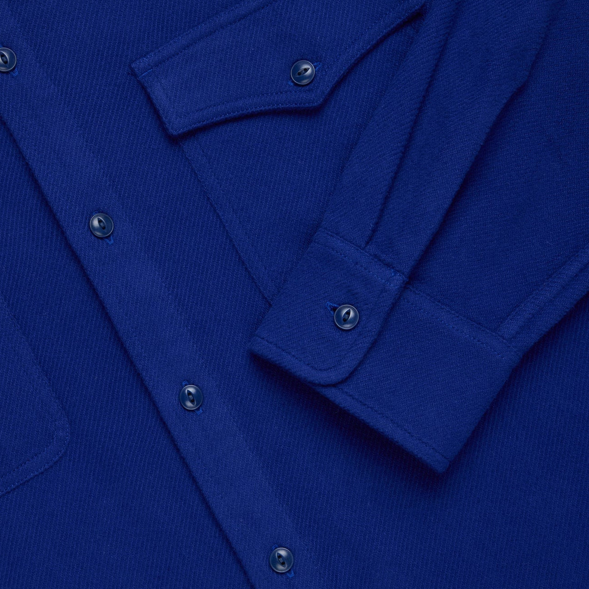 USN Flannel Overshirt - Cobalt Blue