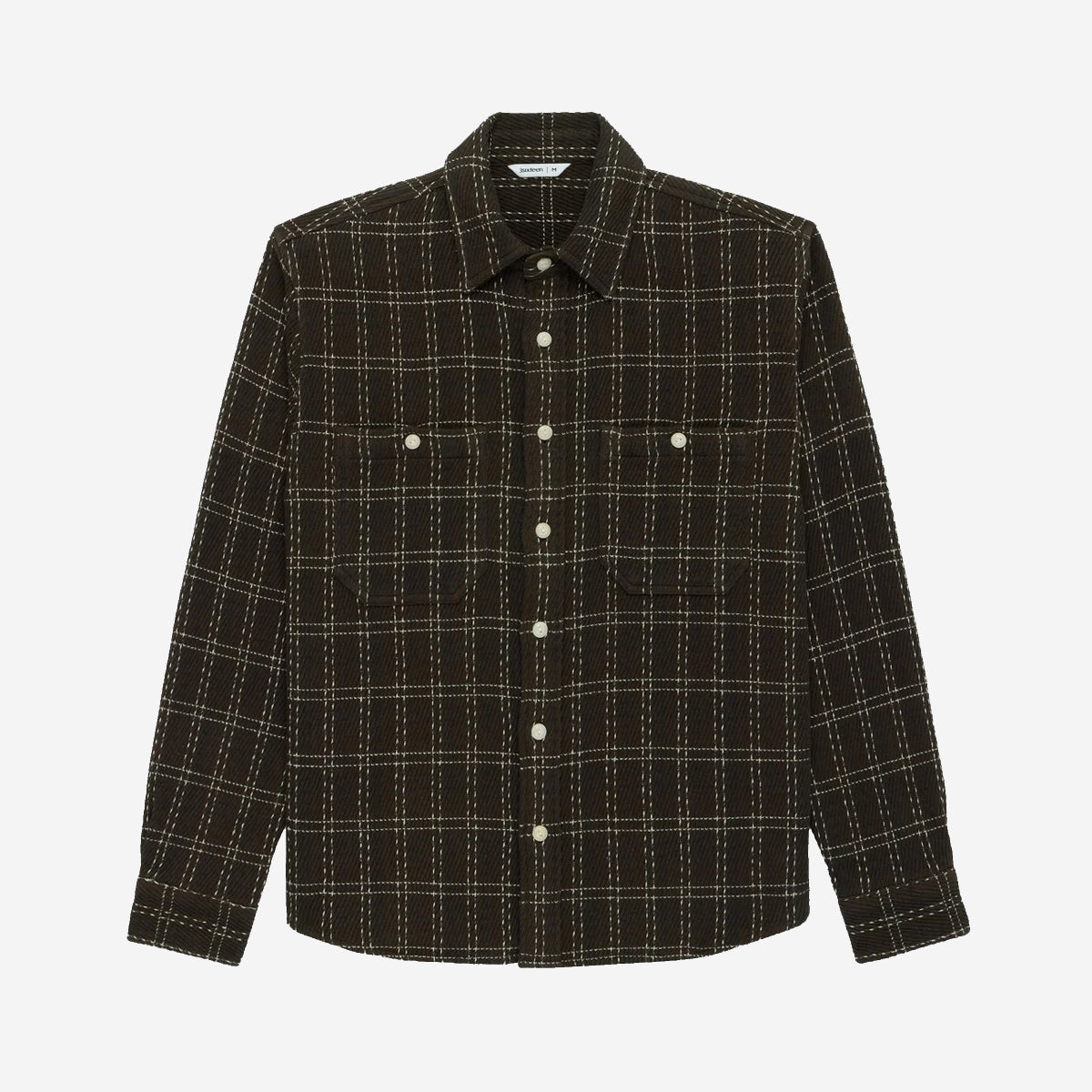 Utility Twill Check Flannel Shirt - Espresso