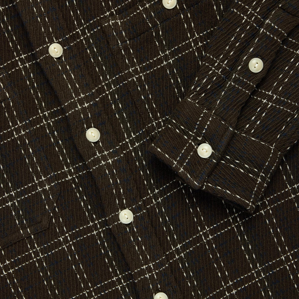 Utility Twill Check Flannel Shirt - Espresso