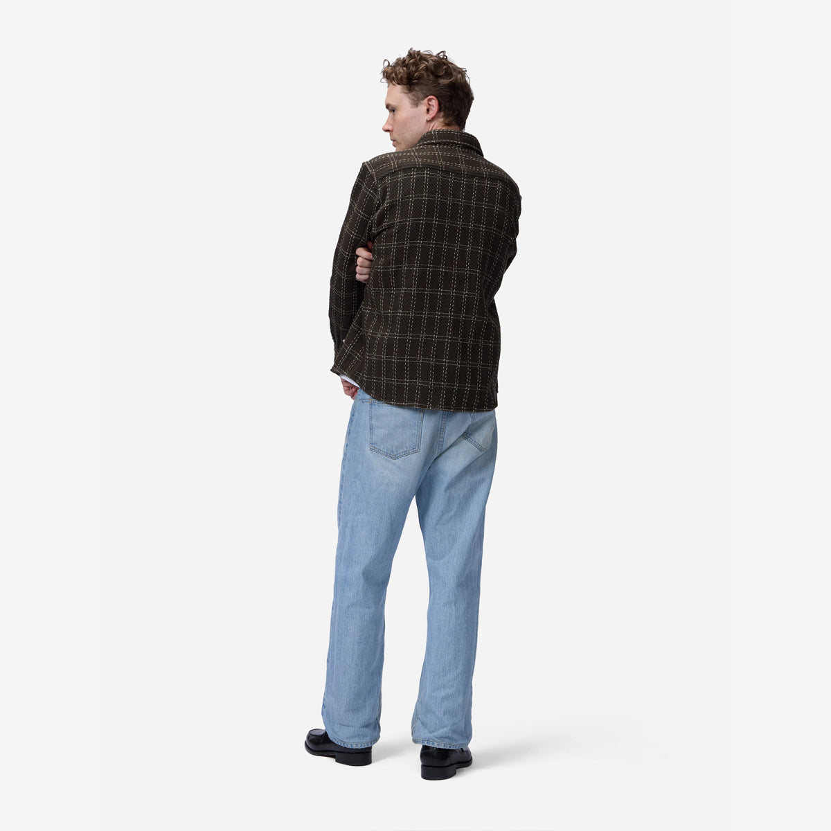 Utility Twill Check Flannel Shirt - Espresso