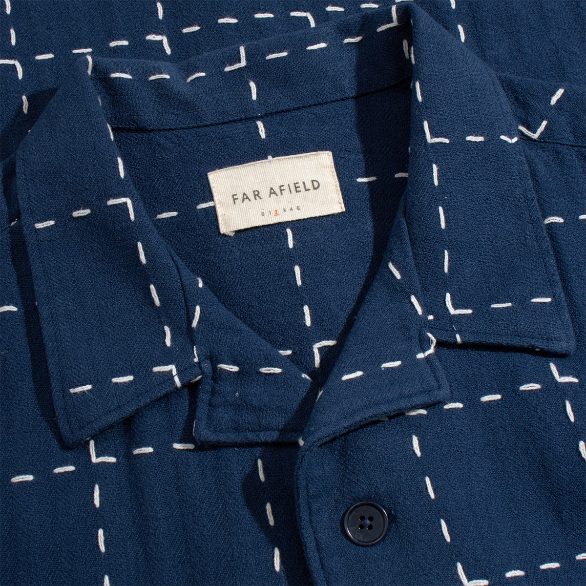 Veloso Stitch Check Overshirt - Blue