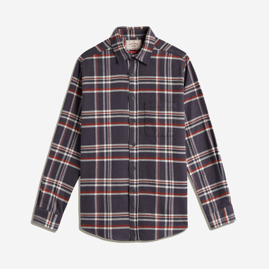 Vet Plaid Flannel Shirt - Grey/White