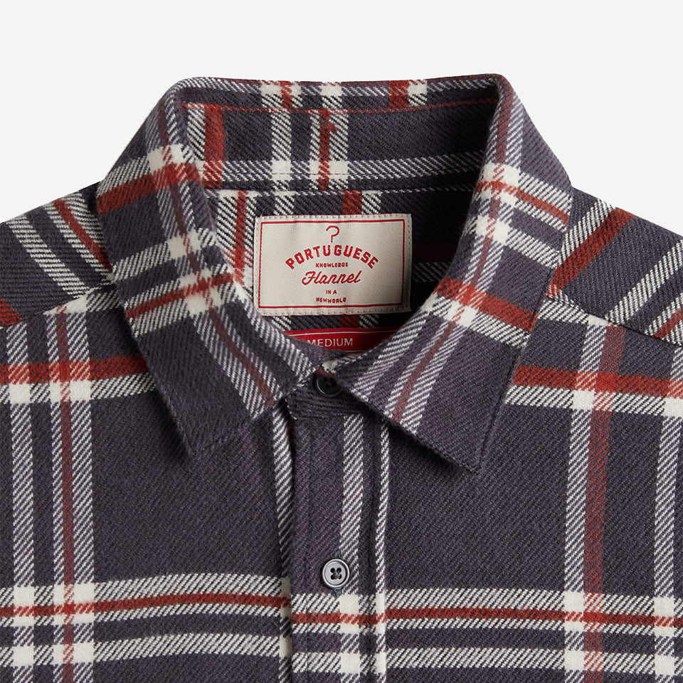 Vet Plaid Flannel Shirt - Grey/White