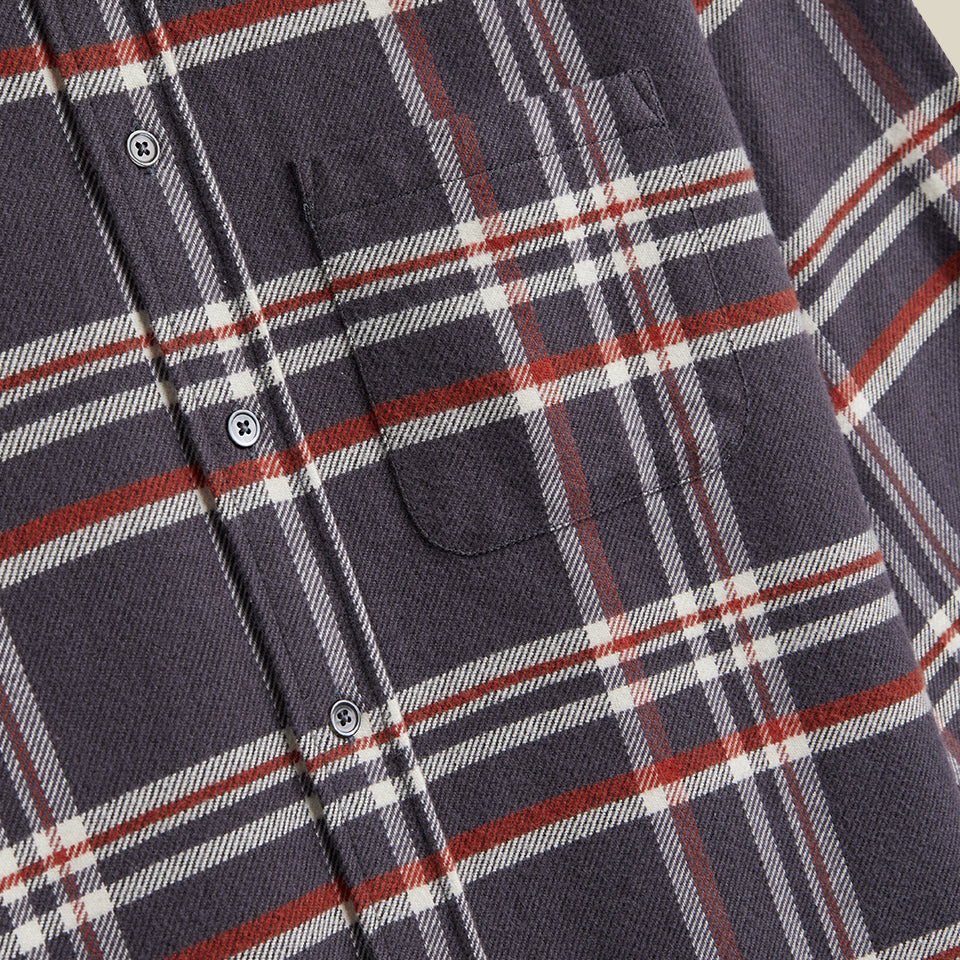 Vet Plaid Flannel Shirt - Grey/White
