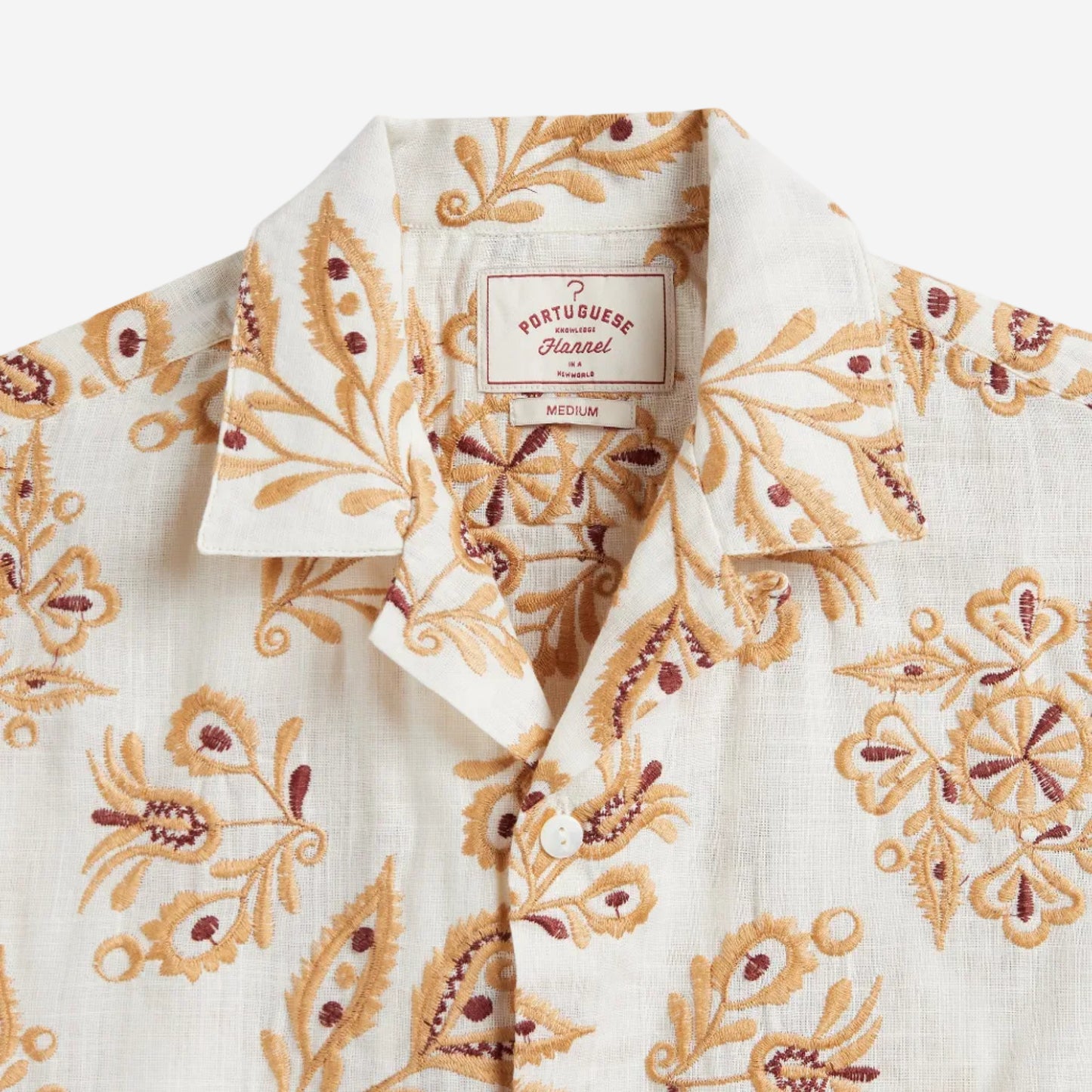 Victoria Paisley Floral S/S Vacation Shirt - White