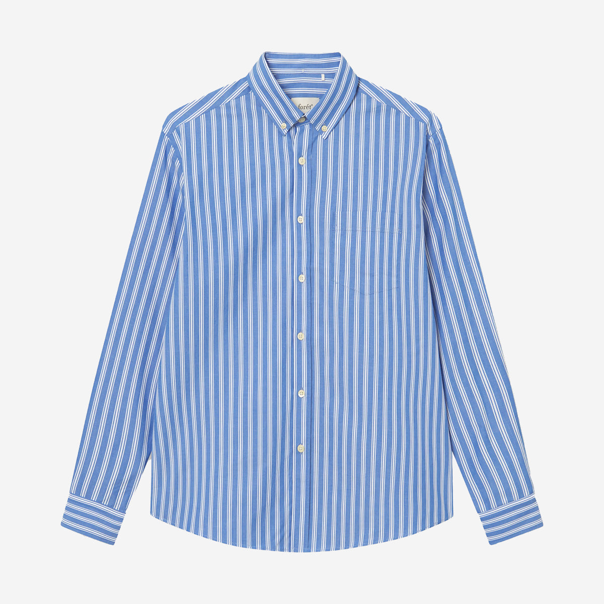 Vision Poplin Shirt - Blue/Cloud Stripe