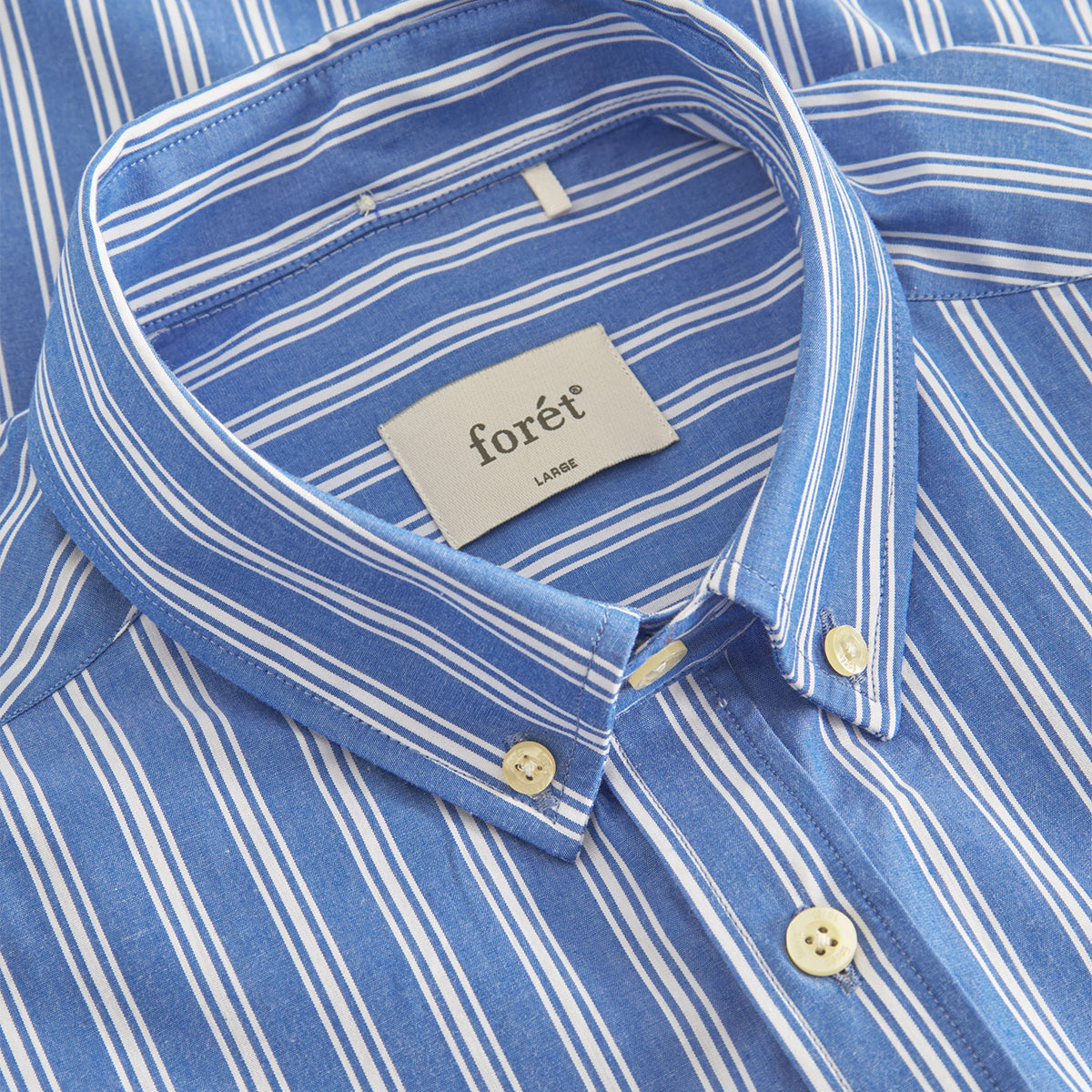 Vision Poplin Shirt - Blue/Cloud Stripe