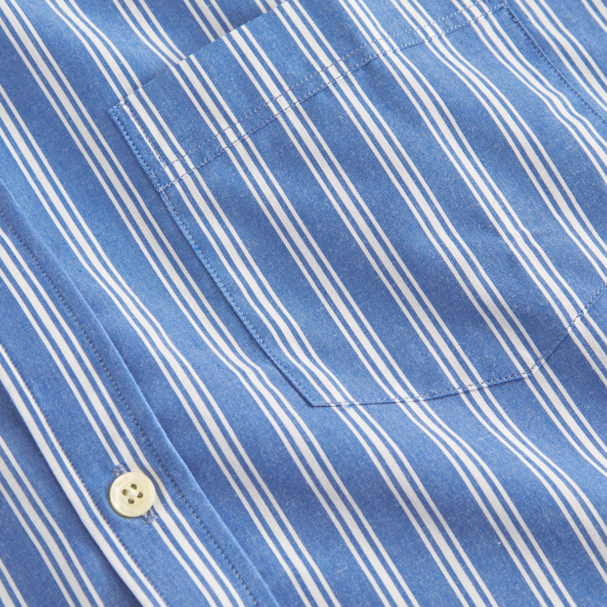 Vision Poplin Shirt - Blue/Cloud Stripe