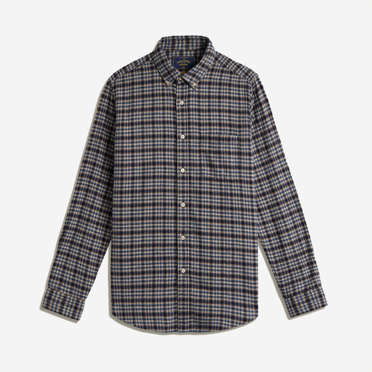 Vouga Plaid Flannel Shirt - Blue