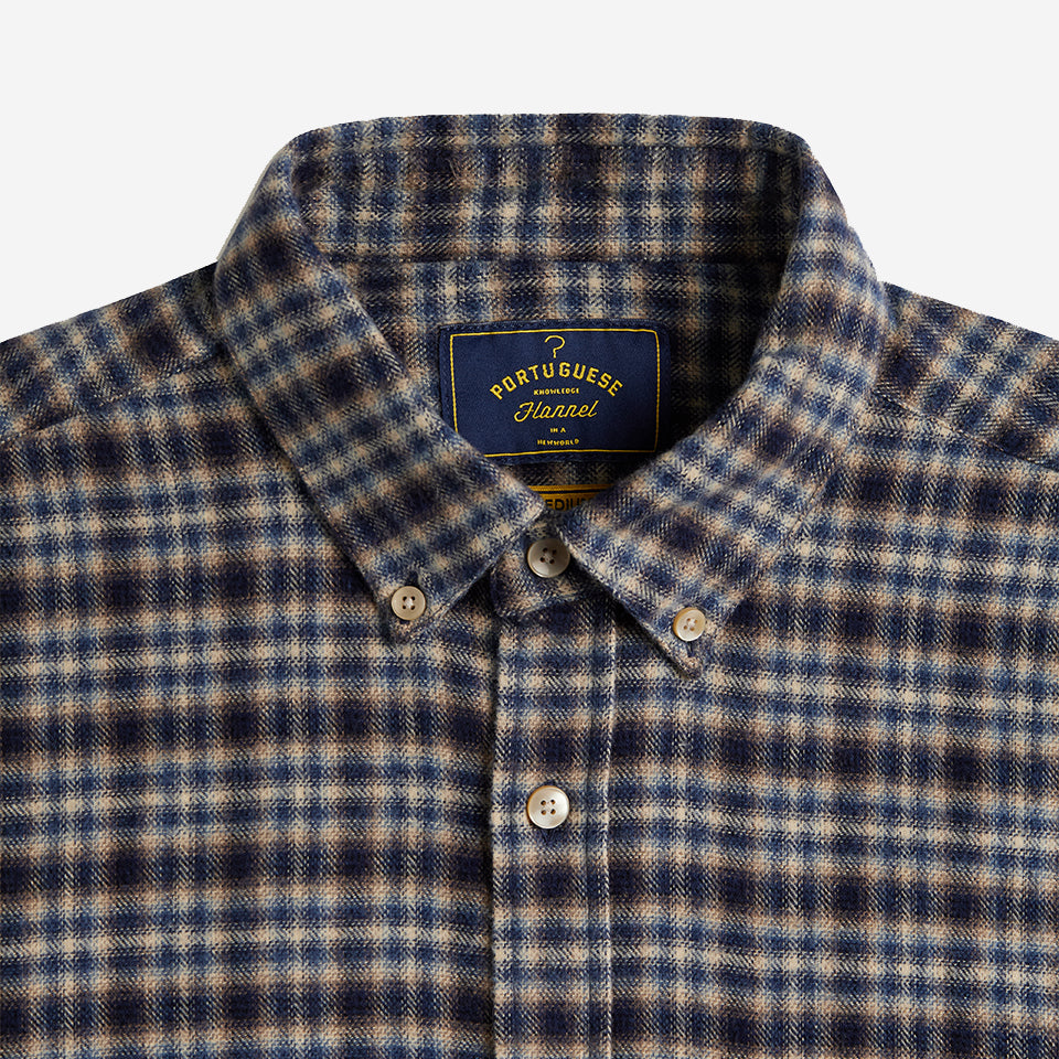 Vouga Plaid Flannel Shirt - Blue