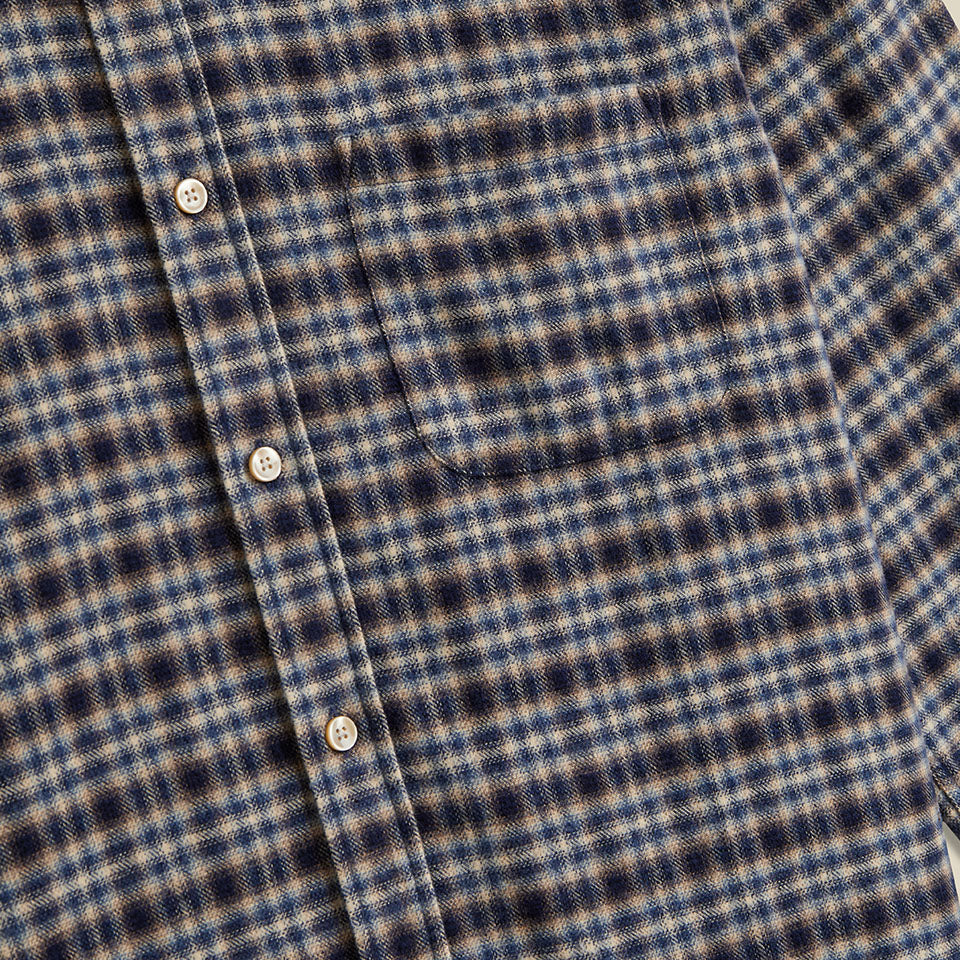 Vouga Plaid Flannel Shirt - Blue