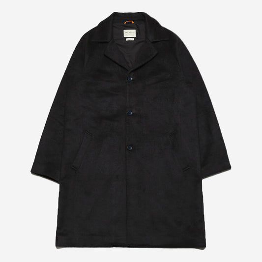 Vico Brushed Pile Overcoat - Meteorite Black
