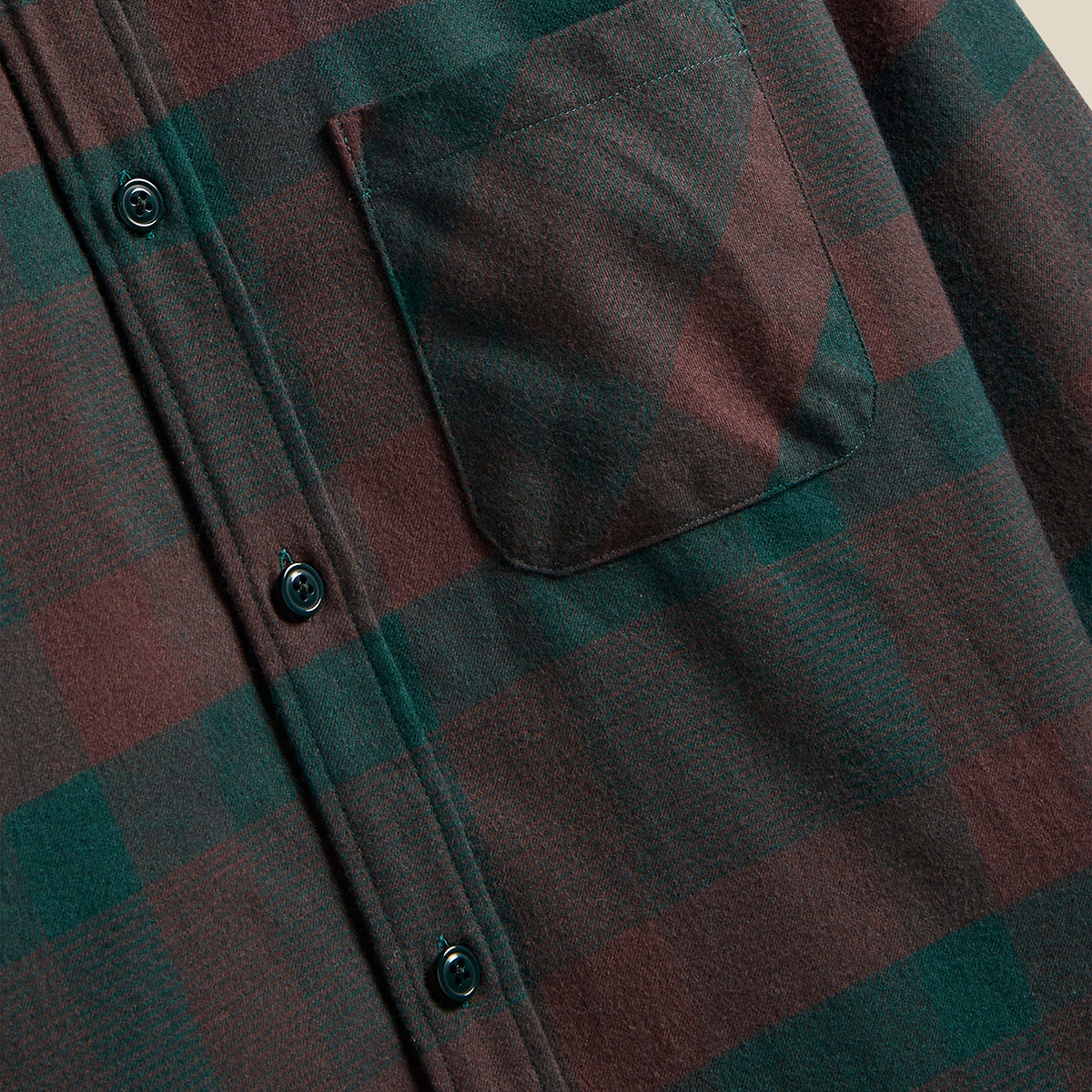 Walken Plaid Flannel Shirt - Green/Brown