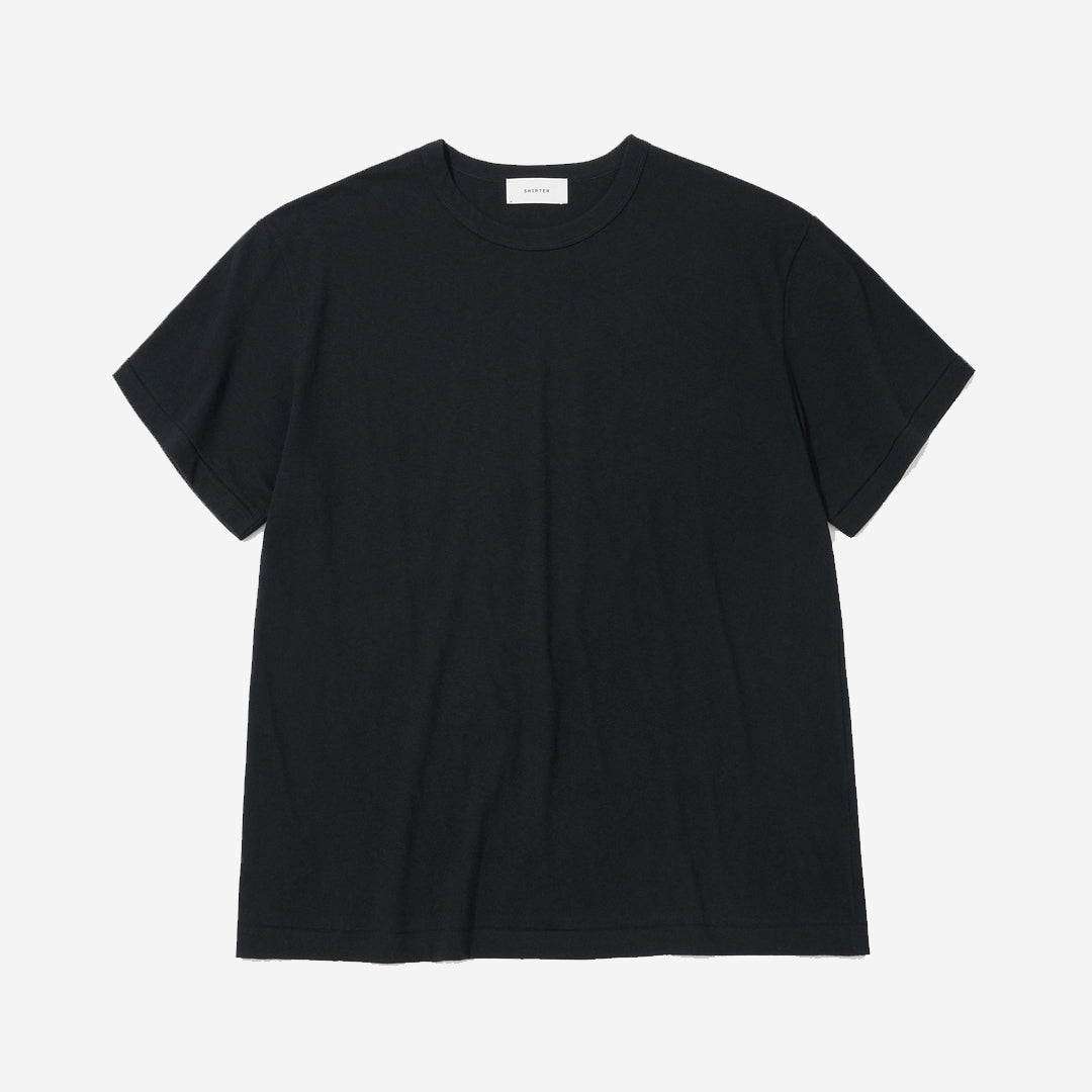 Blended Cotton Wool T-Shirt - Black