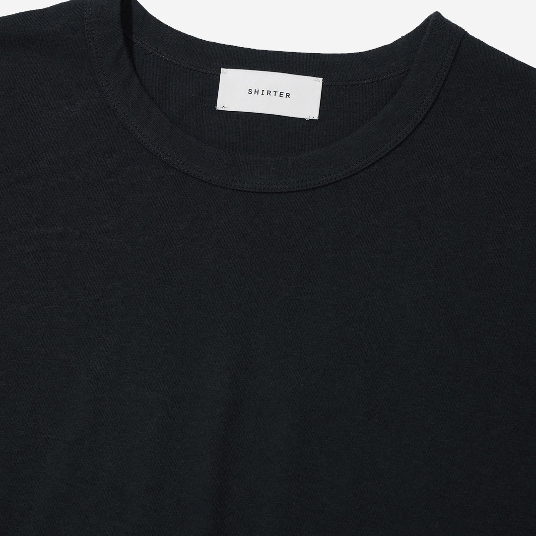 Blended Cotton Wool T-Shirt - Black