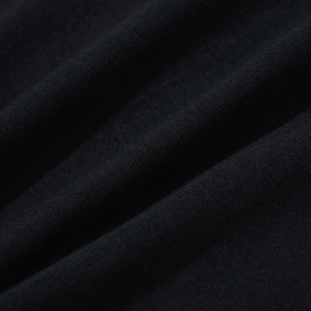 Blended Cotton Wool T-Shirt - Black