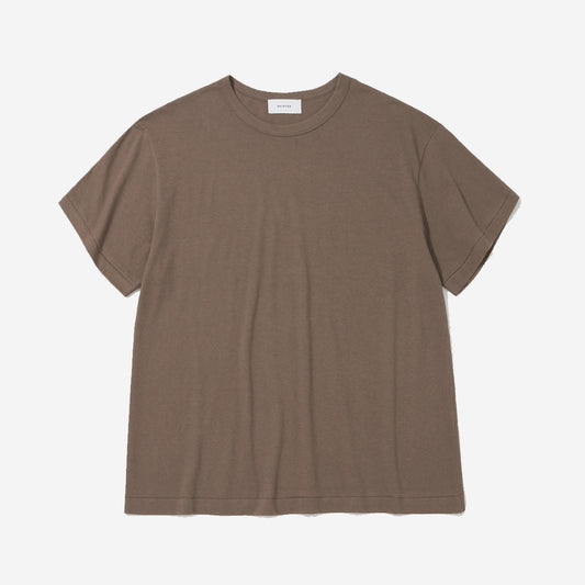 Blended Cotton Wool T-Shirt - Brown