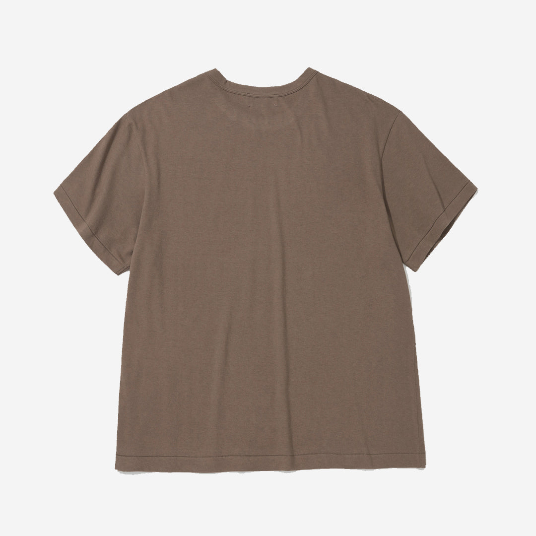 Blended Cotton Wool T-Shirt - Brown