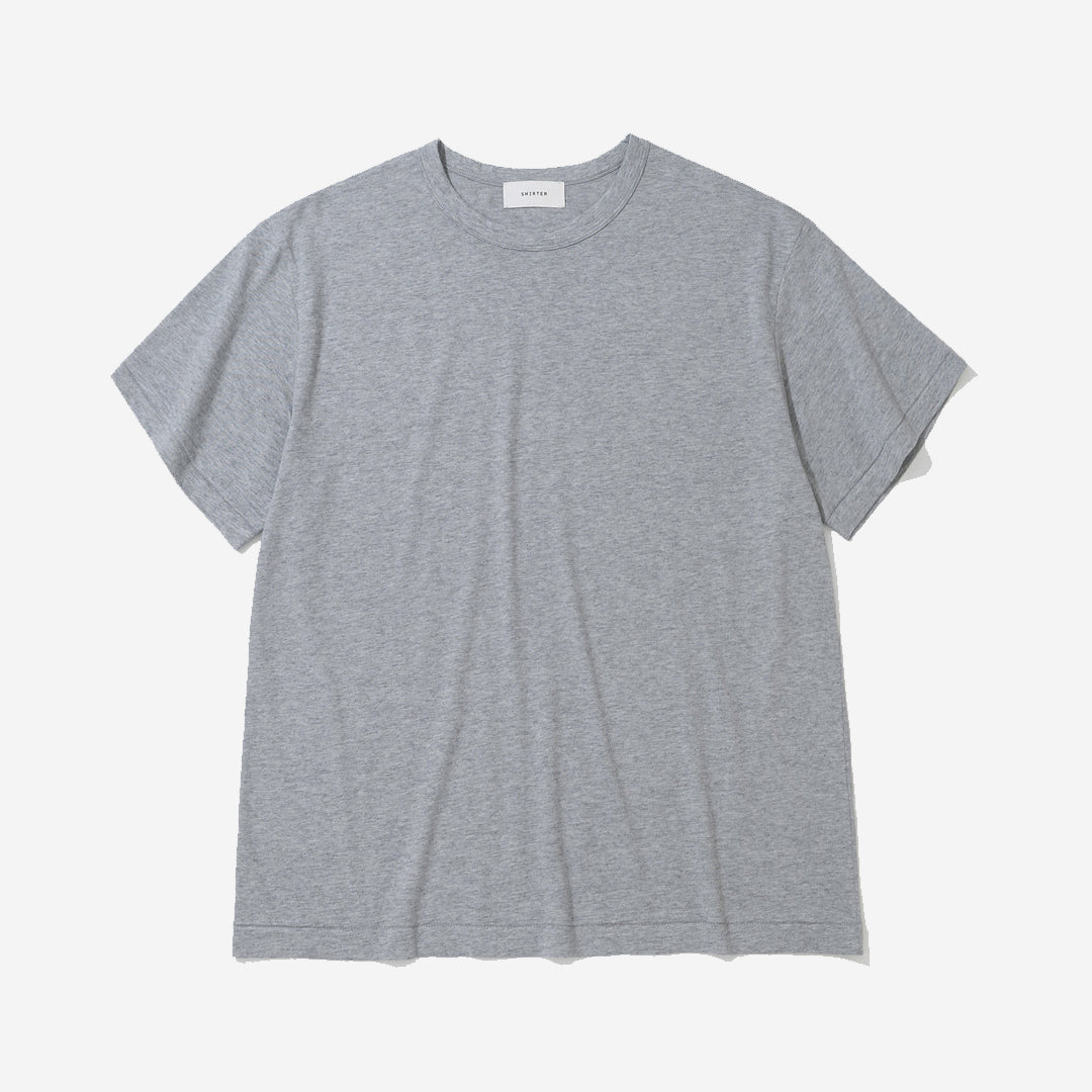 Blended Cotton Wool T-Shirt - Medium Grey
