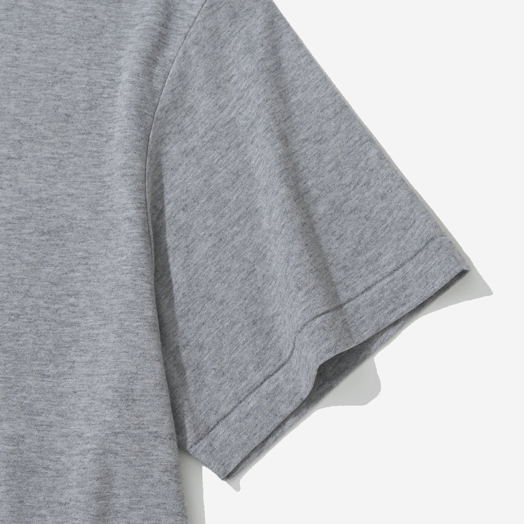 Blended Cotton Wool T-Shirt - Medium Grey