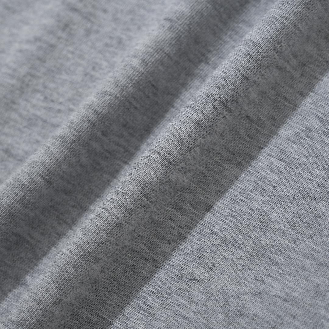 Blended Cotton Wool T-Shirt - Medium Grey