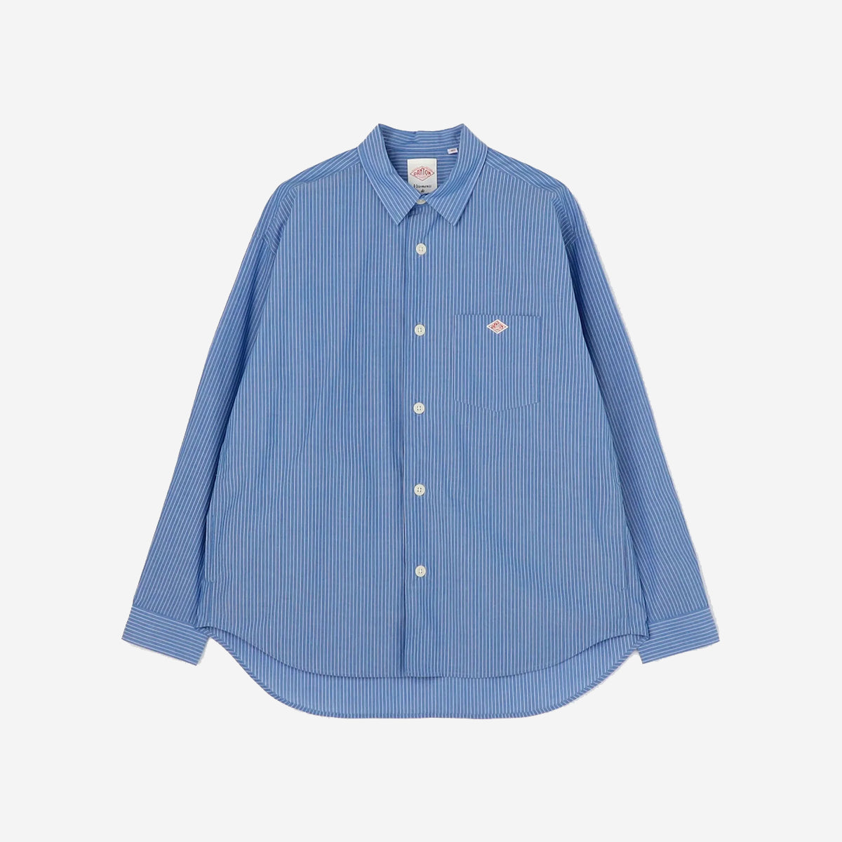 Work Pocket L/S Shirt - Blue/White Stripe