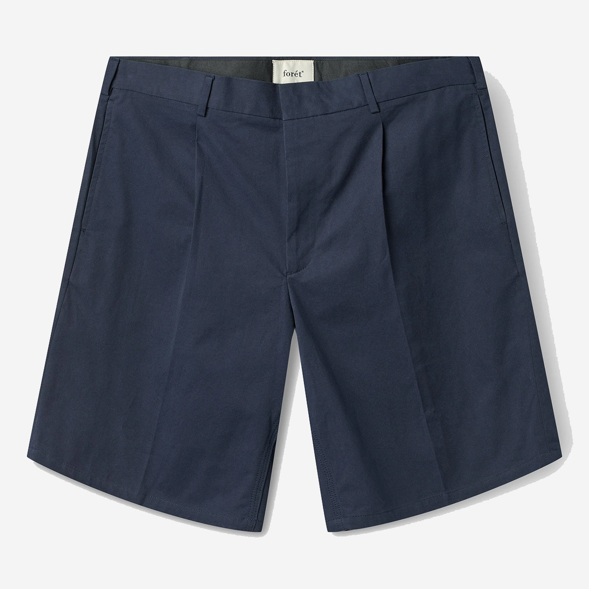 Writer Twill Pleat Shorts - Navy