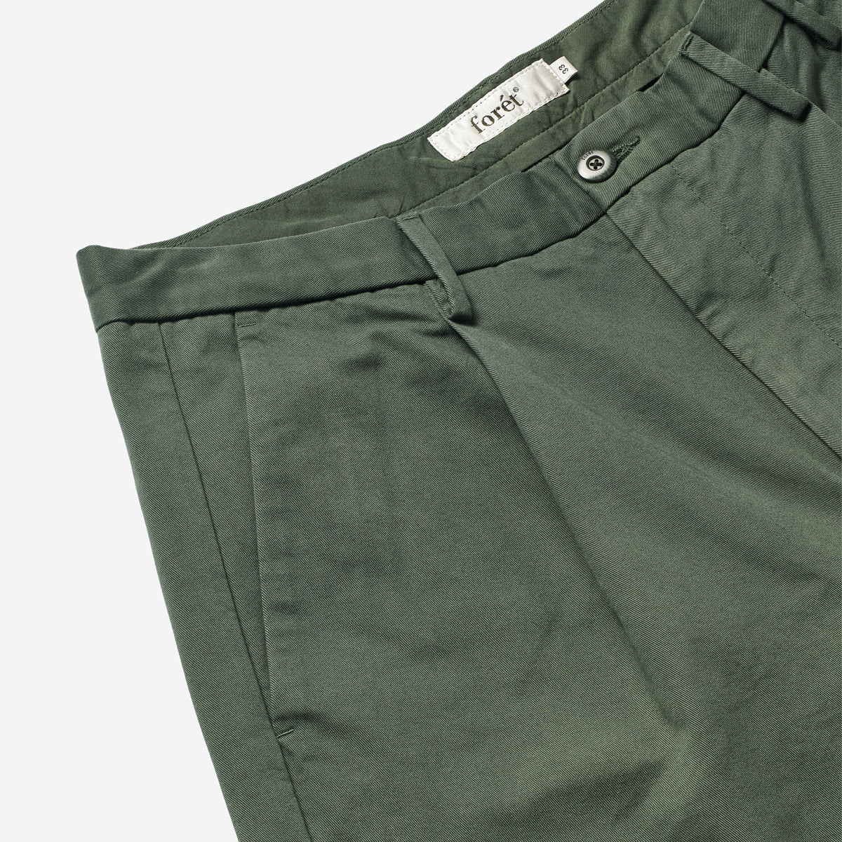 Writer Relaxed Pleated Pants - Thyme Green