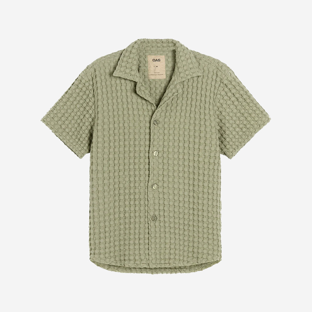 Waffle Cuba Vacation Shirt - Dusty Green