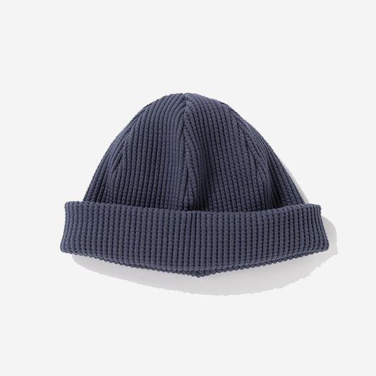 Big Waffle Knit Beanie - Retro Navy