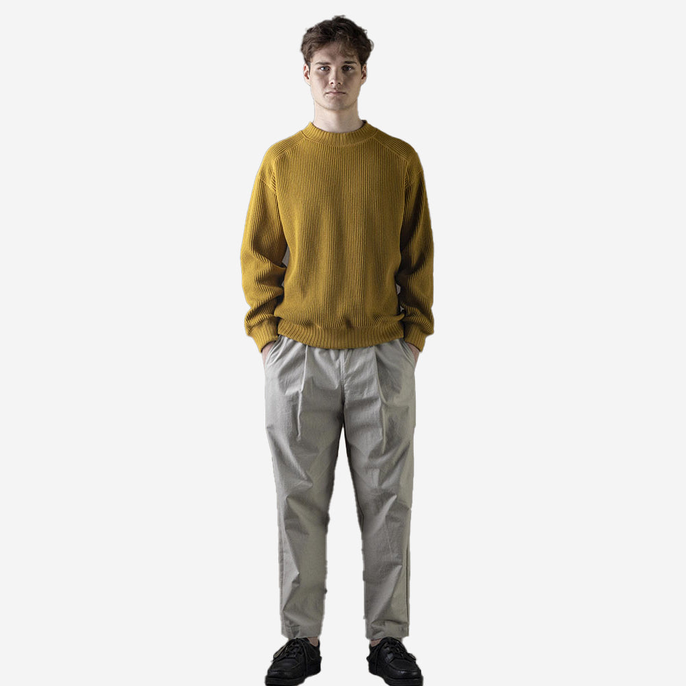 Big Waffle Mid-Neck Sweater - Pickles