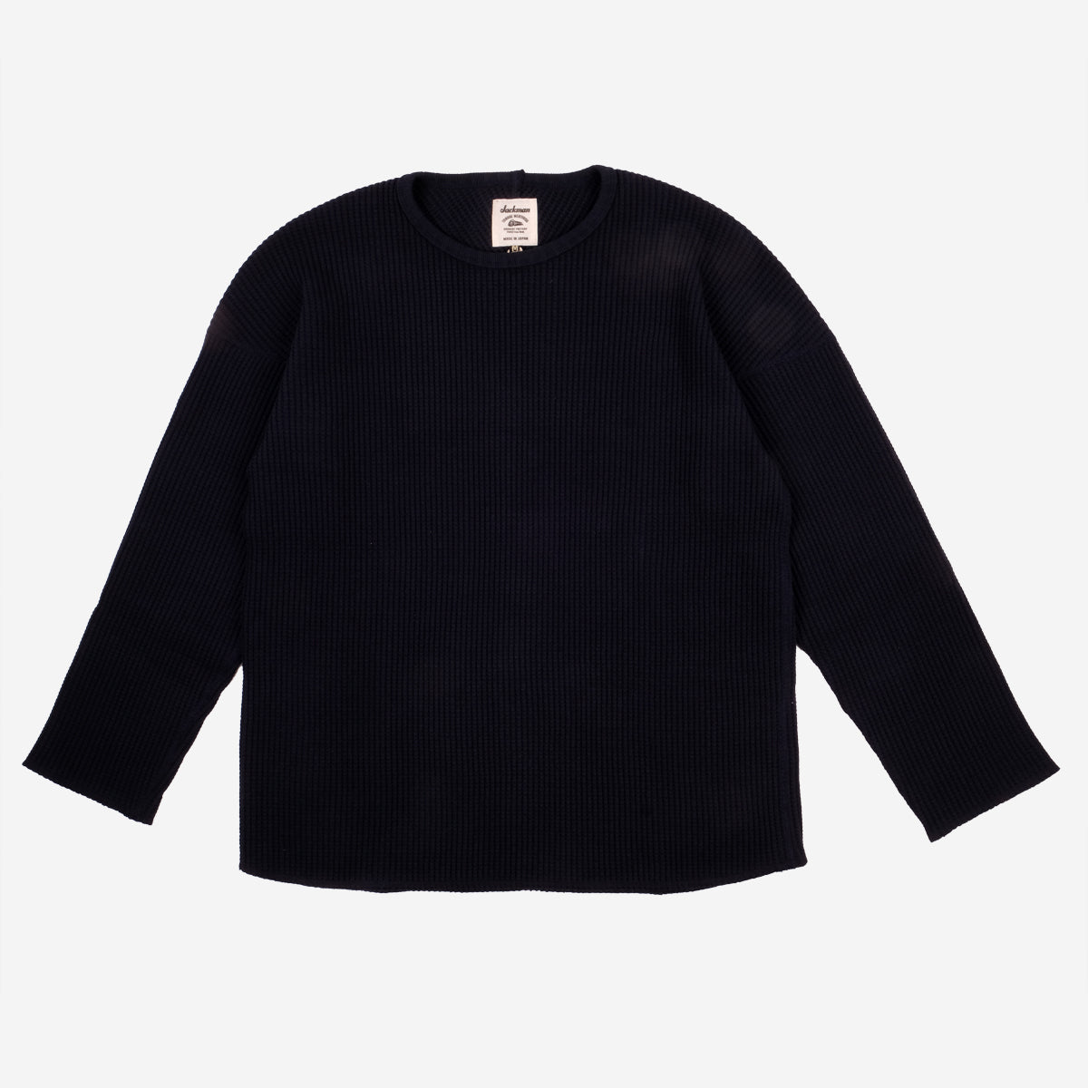 10 YEAR - Waffle Knit Under Crew - Dark Navy