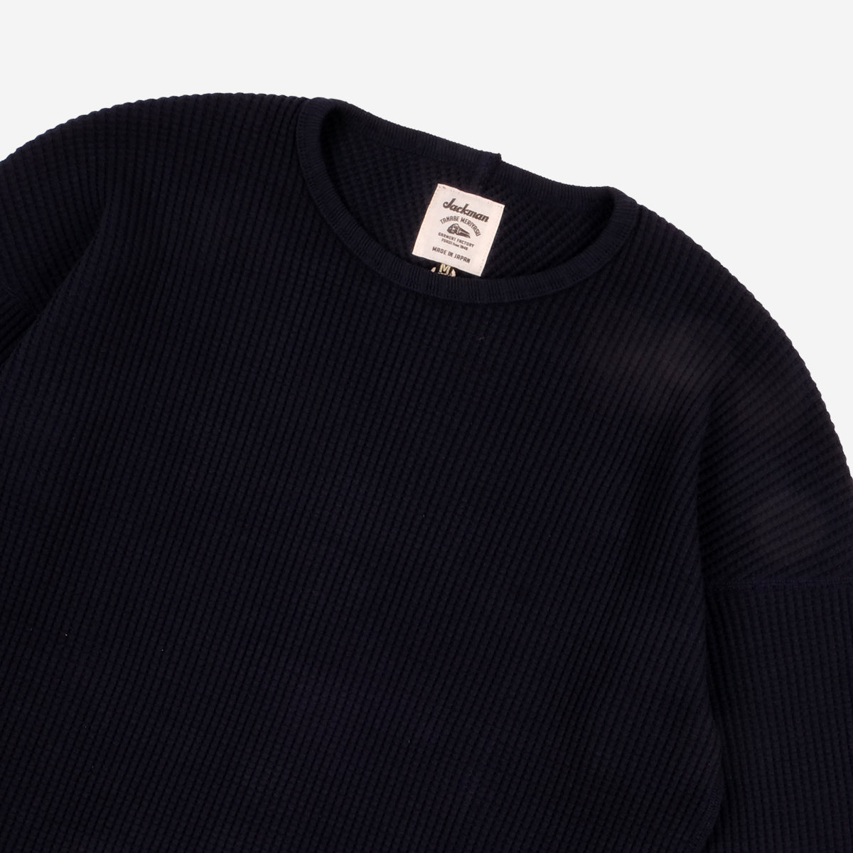 10 YEAR - Waffle Knit Under Crew - Dark Navy
