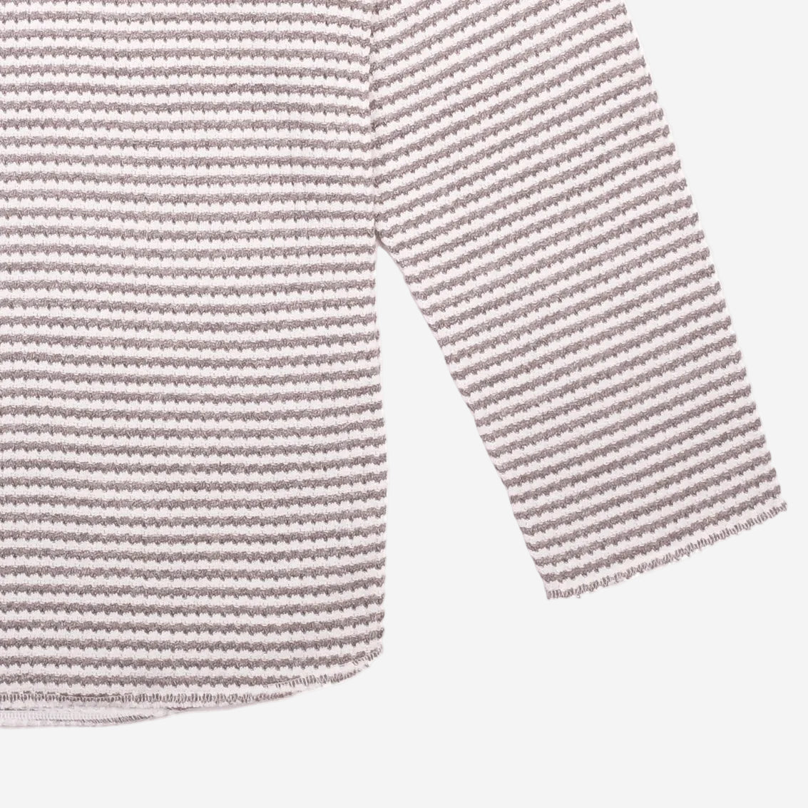 10 YEAR - Waffle Knit Under Crew - White x Grey
