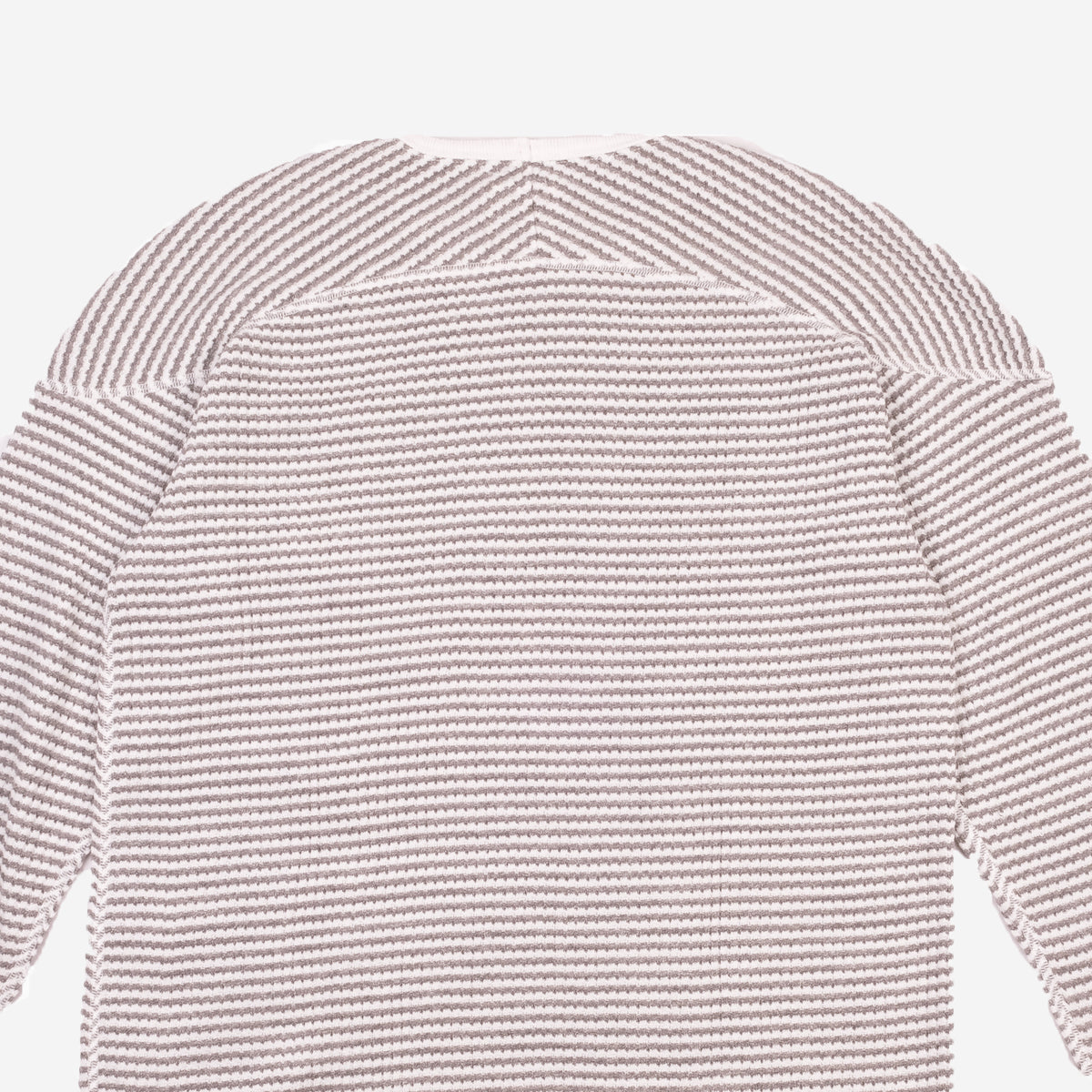 10 YEAR - Waffle Knit Under Crew - White x Grey