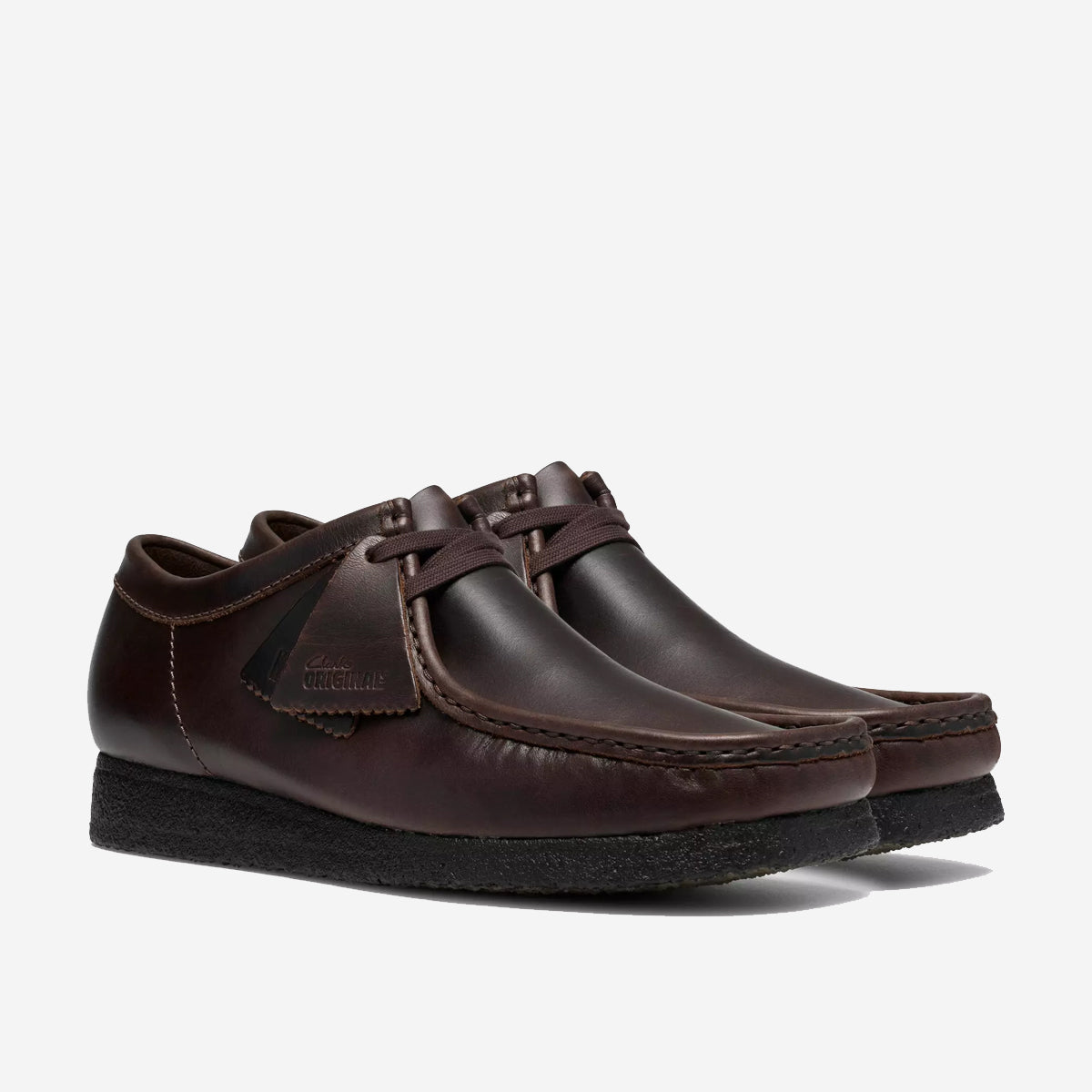 Wallabee Leather Derby Shoes - Dark Brown