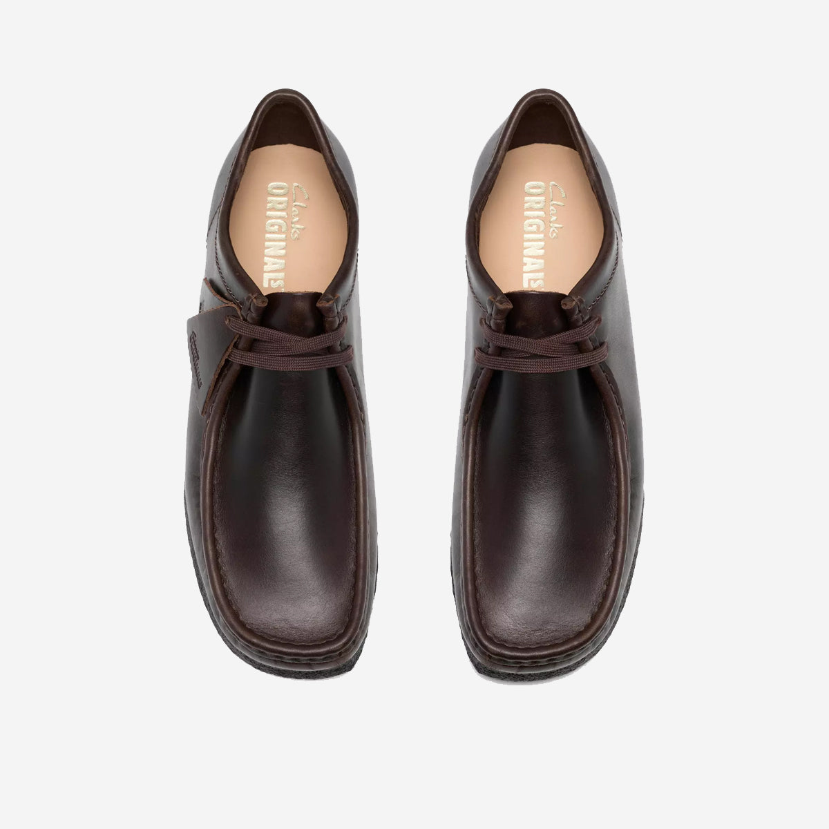Wallabee Leather Derby Shoes - Dark Brown