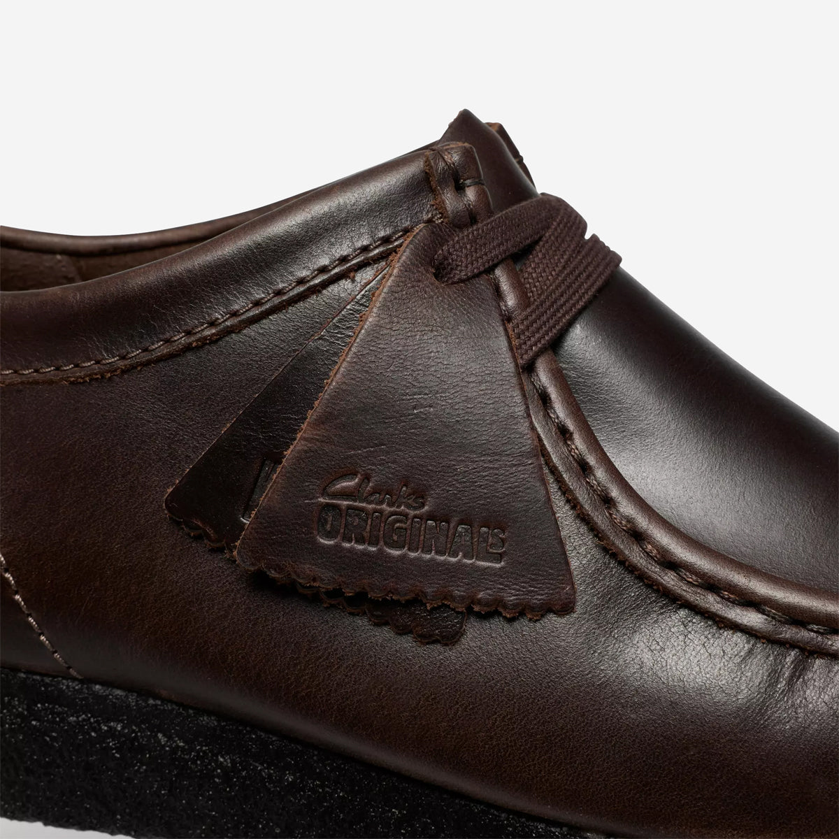 Wallabee Leather Derby Shoes - Dark Brown
