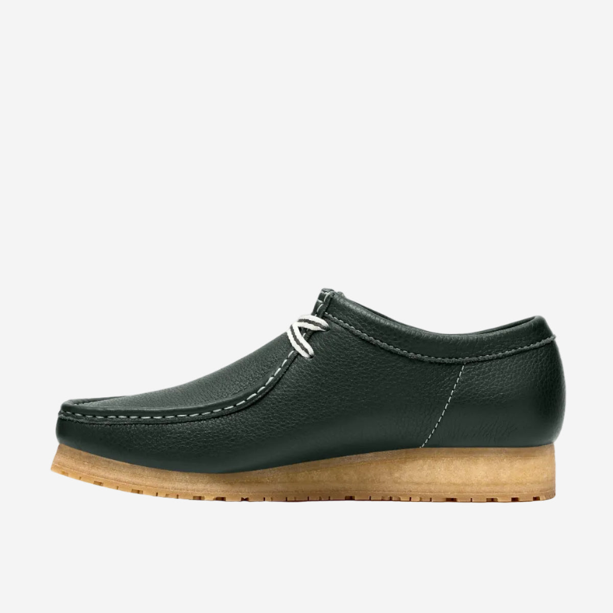 Wallabee RB Leather Derby Shoes - Dark Green
