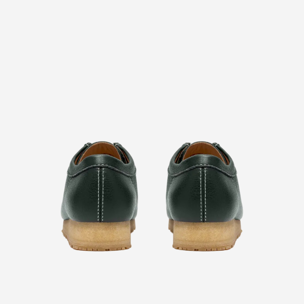 Wallabee RB Leather Derby Shoes - Dark Green