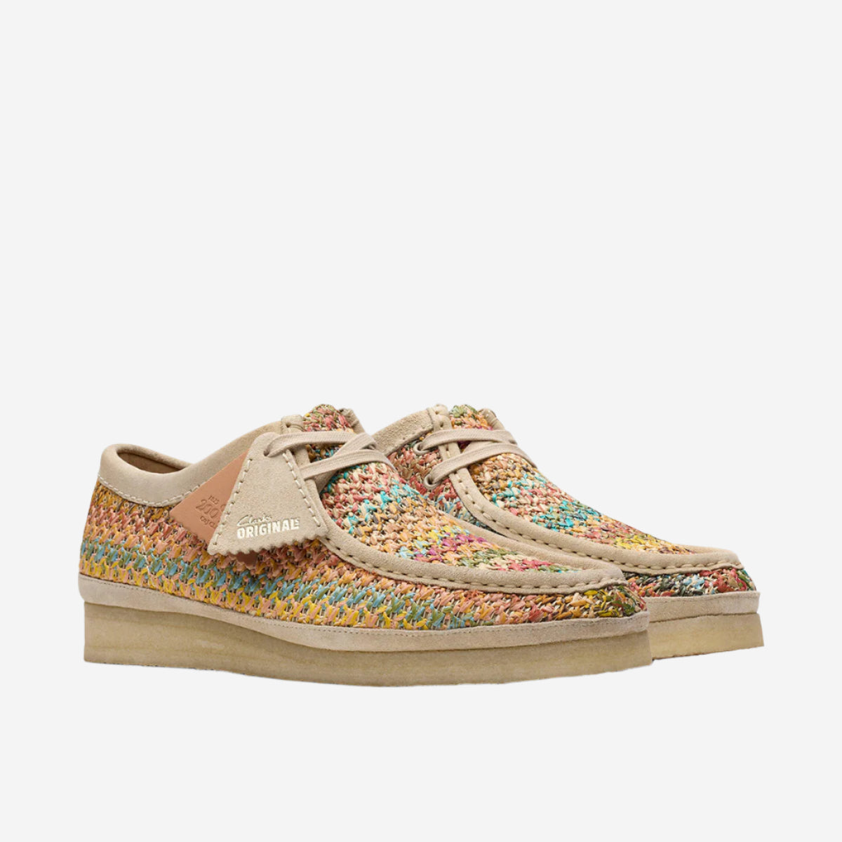 Wallabee Textile Derby Shoes - Multi Raffia