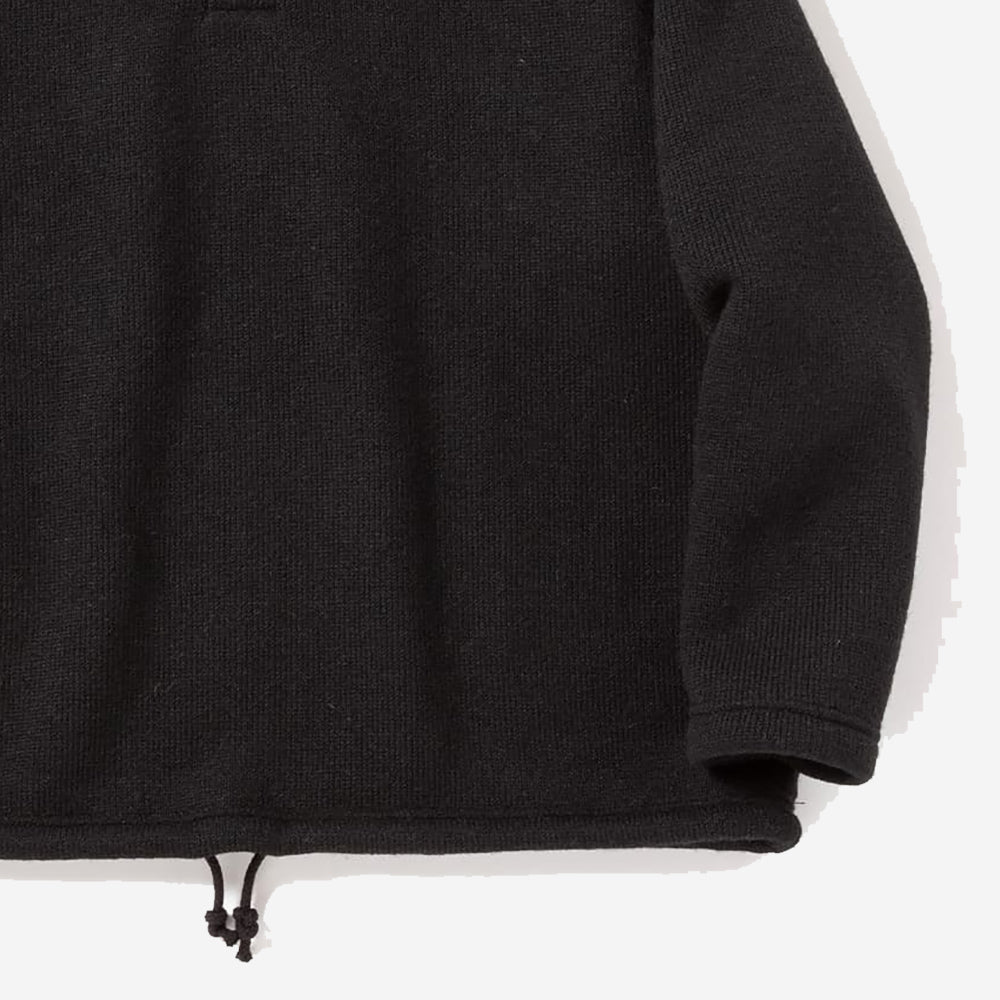 Wool Himo Polo Sweater - Black