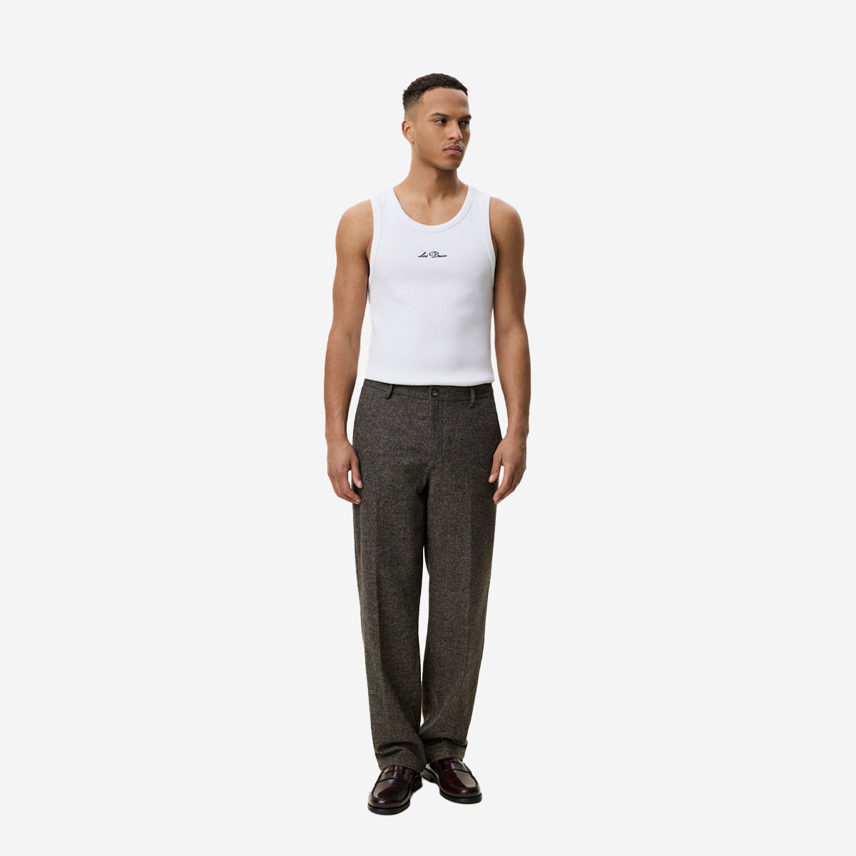 Wool Melange Slack Pants - Caribou