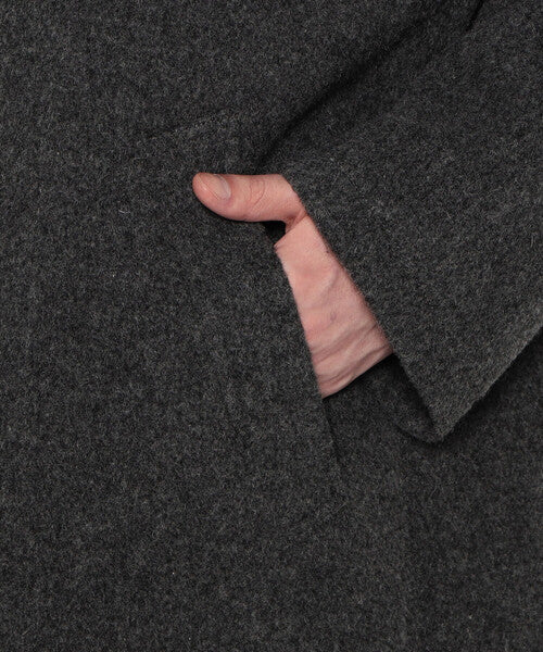 Wool Mossa Long Coat - Medium Grey