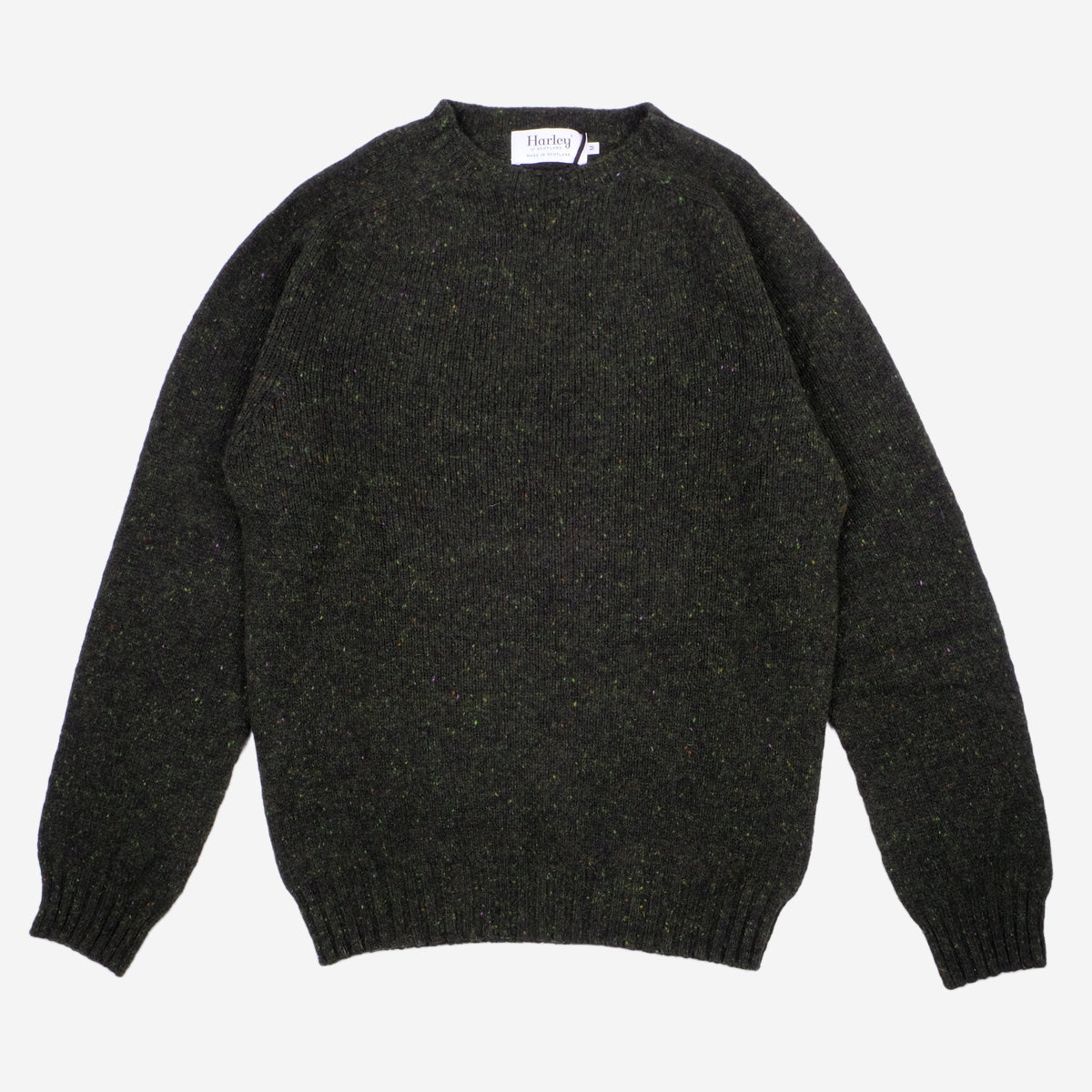 Wool Nep Twist Crew Sweater - Harris